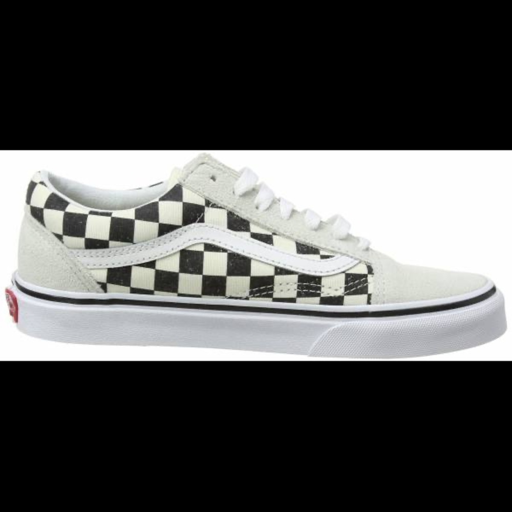 White Checkerboard Vans Old Skool sneakers
